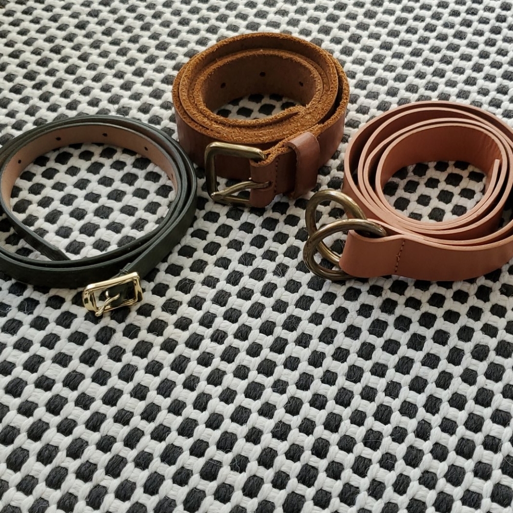 J.Crew & LOFT Leather Belts Size XS/S